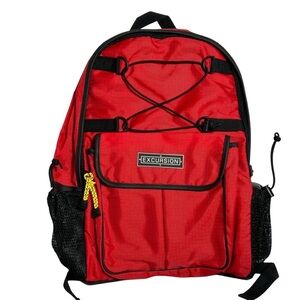 EXCURSION LOGO PATCH Red Backpack With Black Medic Grab Bag Travel Bag Carry on